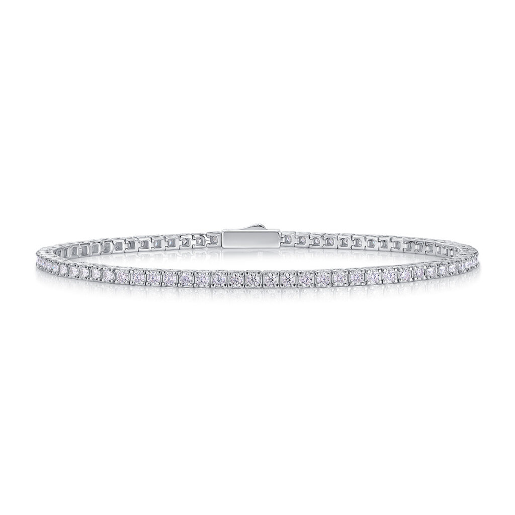 S925 Silver Moissanite Tennis Bracelet Bangle for Women New Men's and Women's Silver Gold-plated Cross-border Hot-selling Bracelet In Stock