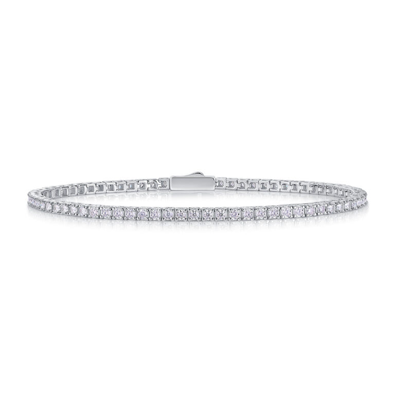 Fashionable High-end Moissanite 2.0mm Light Luxury Bracelet Unisex S925 Silver Cross-border Hot-selling Tennis Bracelet