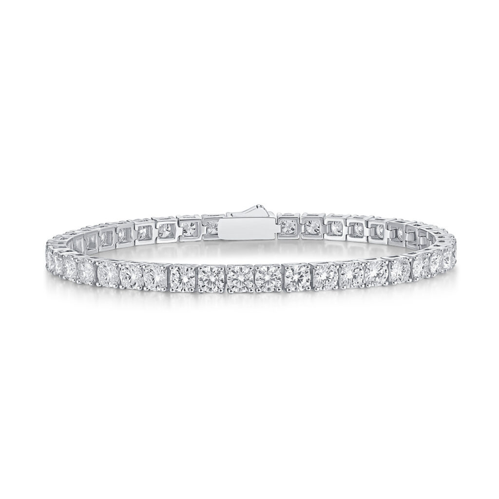 S925 Silver Moissanite Tennis Bracelet Bangle for Women New Men's and Women's Silver Gold-plated Cross-border Hot-selling Bracelet In Stock