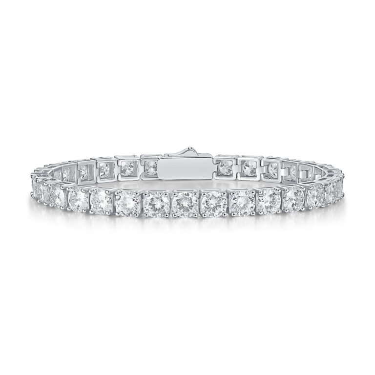 S925 Silver Moissanite Tennis Bracelet Bangle for Women New Men's and Women's Silver Gold-plated Cross-border Hot-selling Bracelet In Stock