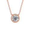 Necklace S925 Silver Plated Rose Gold Pendant Moissanite Bubble Pendant with Chain Source Clavicle Chain In Stock