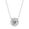 Necklace S925 Silver Plated Rose Gold Pendant Moissanite Bubble Pendant with Chain Source Clavicle Chain In Stock