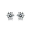 Simple style light luxury S925 silver rain and snow earrings for women, elegant wedding gift, wholesale moissanite six-prong studs