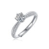 S925 Silver Moissanite Half Wall Magnificent Inlaid Ring Silver Plated 18K Gold Trendy Half Arm Ring TikTok Live