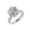 S925 Silver Moissanite Half Wall Magnificent Inlaid Ring Silver Plated 18K Gold Trendy Half Arm Ring TikTok Live