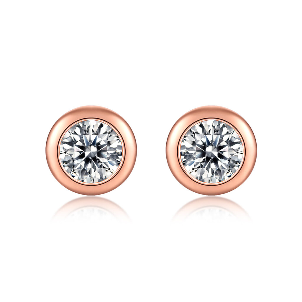 Moissanite perception bubble stud earrings S925 silver simple earrings silver jewelry source wholesale in stock