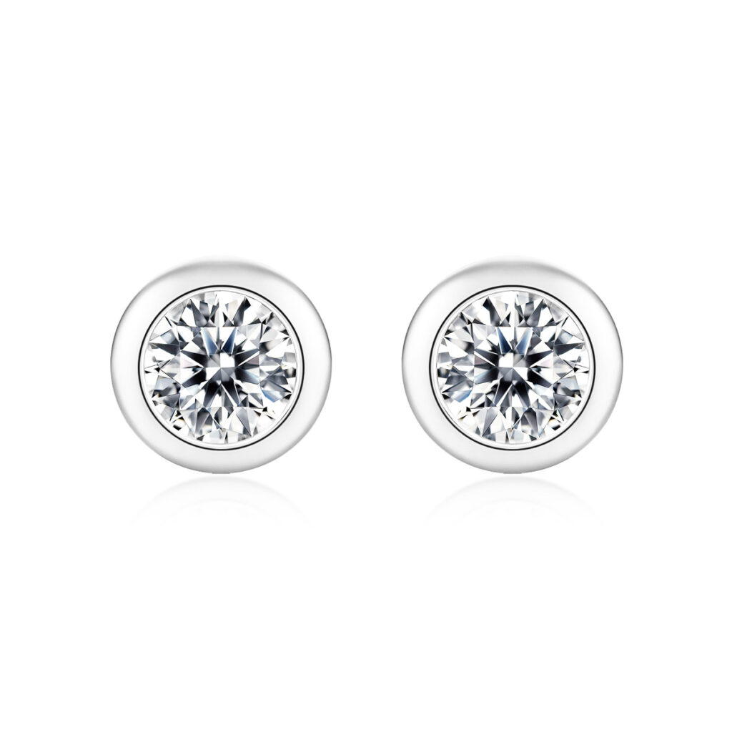 Moissanite perception bubble stud earrings S925 silver simple earrings silver jewelry source wholesale in stock