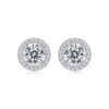 S925 Silver Earrings for Women New Round Wrapped Earrings Elegant Wedding Moissanite Gift Earrings Source Stock