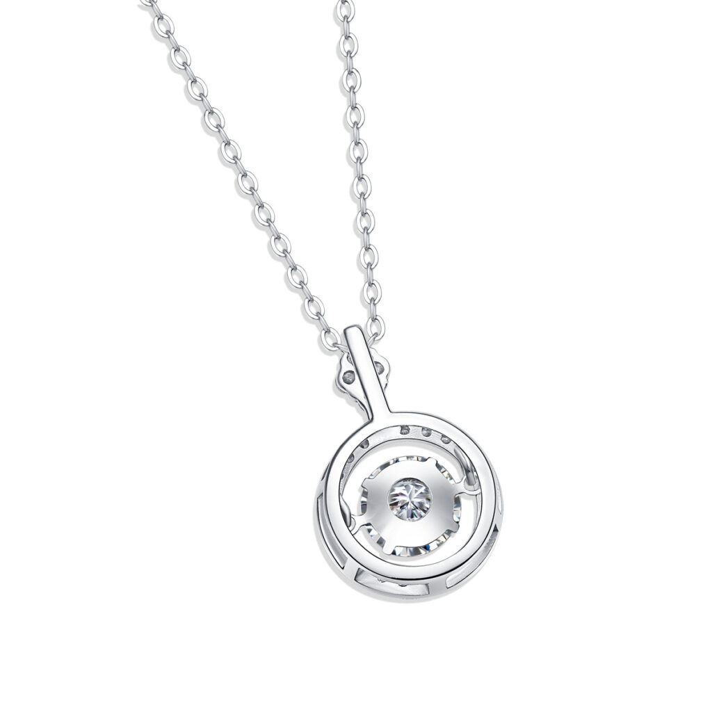 S925 Silver Necklace Moissanite Touch Pendant Women's Pendant with Chain Gift Accessories Gift Source Wholesale