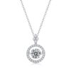 S925 Silver Necklace Moissanite Touch Pendant Women's Pendant with Chain Gift Accessories Gift Source Wholesale