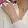 Bracelet S925 Silver Dynamic Bubble Bracelet Inlaid with Moissanite Cross-border Hot-selling Jewelry Guangzhou Factory in Stock