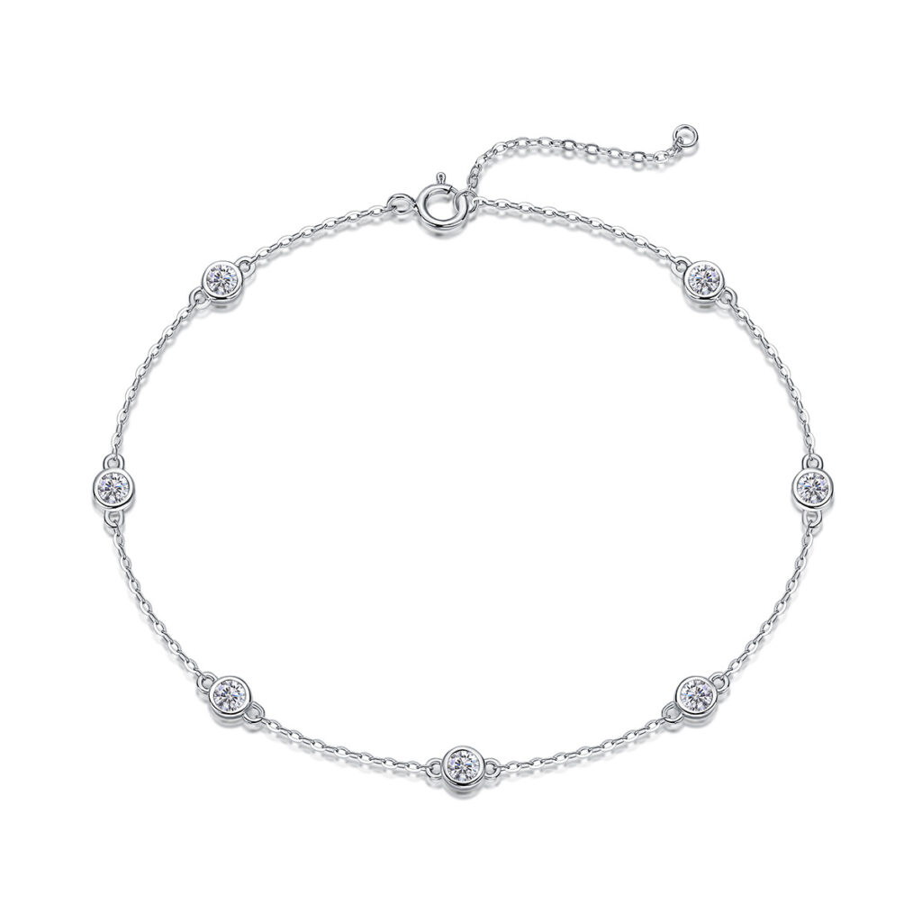 Bracelet S925 Silver Dynamic Bubble Bracelet Inlaid with Moissanite Cross-border Hot-selling Jewelry Guangzhou Factory in Stock