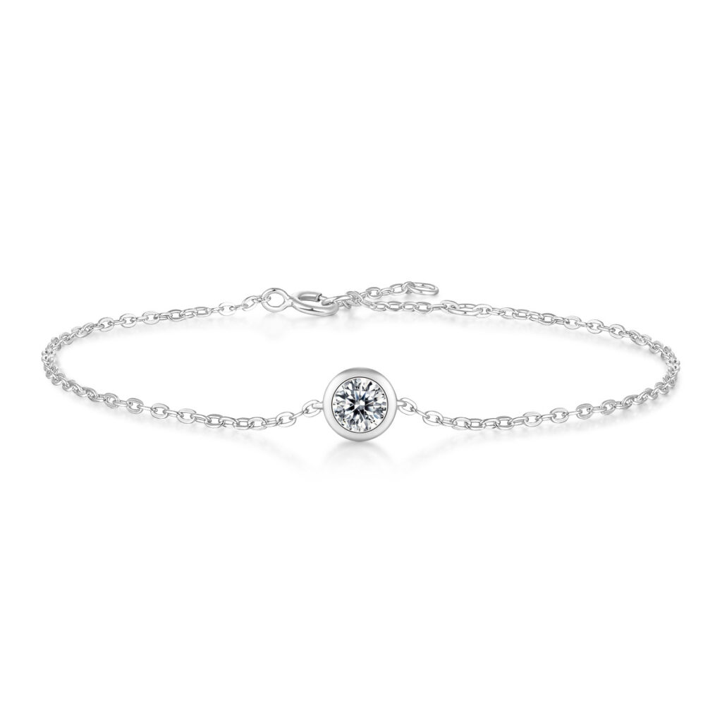 Bracelet S925 Silver Perception Bubble Bracelet Inlaid with Moissanite Elegant Gift Jewelry Live Broadcast In-stock Available for Dropshipping