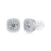 S925 silver square bag earrings Moissanite surrounded carat earrings source live jewelry wholesale