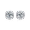 S925 silver square bag earrings Moissanite surrounded carat earrings source live jewelry wholesale