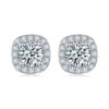 S925 silver square bag earrings Moissanite surrounded carat earrings source live jewelry wholesale