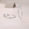 S925 Silver Graceful Afternoon Hoop Earrings Moissanite New Style Earrings Cross-border Hot Selling Jewelry Wholesale