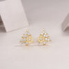 2024 new niche design 925 silver earrings plated with 18K gold Moissanite Christmas tree earrings