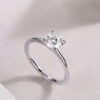 S925 Silver Vow Ring Moissanite Closed Ring Cross-border Amazon Hot New Ring In-stock Wholesale