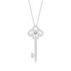 S925 Silver Moissanite Twilight Key Necklace New Live Hot Sale Clavicle Chain Source Wholesale Pendant Silver Chain