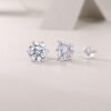 S925 Silver Tranquil Time Earrings Moissanite New Hoop Temu Cross-border Hot Selling Earrings In-stock Wholesale