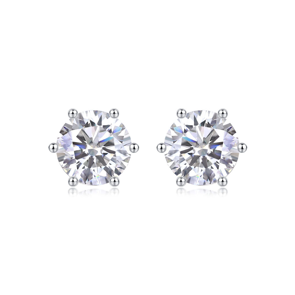 S925 Silver Tranquil Time Earrings Moissanite New Hoop Temu Cross-border Hot Selling Earrings In-stock Wholesale