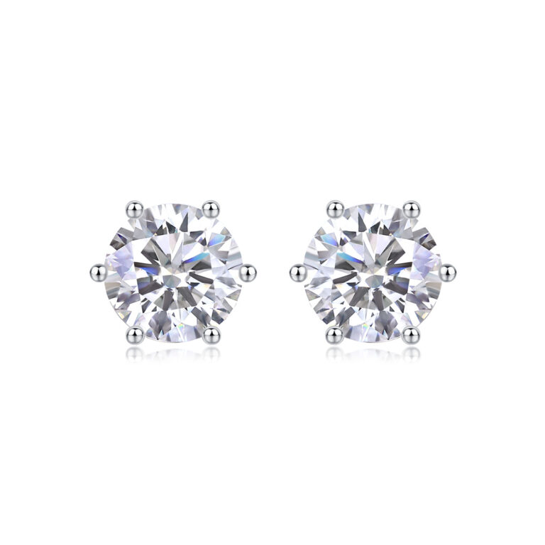 S925 Silver Tranquil Time Earrings Moissanite New Hoop Temu Cross-border Hot Selling Earrings In-stock Wholesale