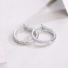 S925 silver flowing light hoop earrings with moissanite, new long earrings, live broadcast hot-selling jewelry, in-stock source factory wholesale