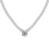 s925 Silver Men's Chain Silver Plated Platinum Moissanite Cuban Necklace New Amazon Hot Sale Clavicle Chain Wholesale