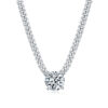 s925 Silver Men's Chain Silver Plated Platinum Moissanite Cuban Necklace New Amazon Hot Sale Clavicle Chain Wholesale