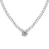 s925 Silver Men's Chain Silver Plated Platinum Moissanite Cuban Necklace New Amazon Hot Sale Clavicle Chain Wholesale