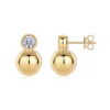 Cross-border S925 silver moissanite stud earrings, fashionable gold-plated earrings, high-end ins style new earrings in stock