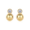 Cross-border S925 silver moissanite stud earrings, fashionable gold-plated earrings, high-end ins style new earrings in stock