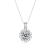 S925 silver necklace romantic snowflake moissanite pendant women's pendant with chain gift accessory gift in stock wholesale