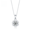 S925 silver necklace romantic snowflake moissanite pendant women's pendant with chain gift accessory gift in stock wholesale