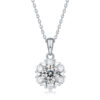 S925 silver necklace romantic snowflake moissanite pendant women's pendant with chain gift accessory gift in stock wholesale