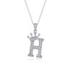 Popular 26 English letters necklace 925 silver for women, fashionable temperament Moissanite chain cross-border clavicle chain