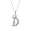 Popular 26 English letters necklace 925 silver for women, fashionable temperament Moissanite chain cross-border clavicle chain