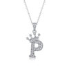 Popular 26 English letters necklace 925 silver for women, fashionable temperament Moissanite chain cross-border clavicle chain