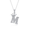 Popular 26 English letters necklace 925 silver for women, fashionable temperament Moissanite chain cross-border clavicle chain