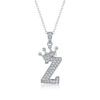 Popular 26 English letters necklace 925 silver for women, fashionable temperament Moissanite chain cross-border clavicle chain