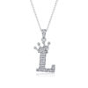 Popular 26 English letters necklace 925 silver for women, fashionable temperament Moissanite chain cross-border clavicle chain