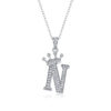 Popular 26 English letters necklace 925 silver for women, fashionable temperament Moissanite chain cross-border clavicle chain