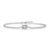 S925 Silver Inlaid Moissanite Aurora Bracelet Simple Elegant Gift Silver Jewelry Large Stock Bracelet