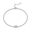 S925 Silver Inlaid Moissanite Aurora Bracelet Simple Elegant Gift Silver Jewelry Large Stock Bracelet