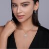 Fashion Light Luxury Moissanite Necklace 925 Silver for Women, Personalized Style Live Broadcast Hot Sale In-stock Cross Collarbone Chain for Dropshipping