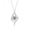 S925 Silver Love at First Sight Pendant Moissanite Necklace for Women, Elegant Pendant Gift Accessory Wholesale in Stock