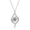 S925 Silver Love at First Sight Pendant Moissanite Necklace for Women, Elegant Pendant Gift Accessory Wholesale in Stock