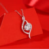 S925 Silver Love at First Sight Pendant Moissanite Necklace for Women, Elegant Pendant Gift Accessory Wholesale in Stock