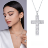 S925 silver necklace shelter pendant with chain live broadcast cross-border hot-selling silver jewelry in stock cross necklace for drop shipping